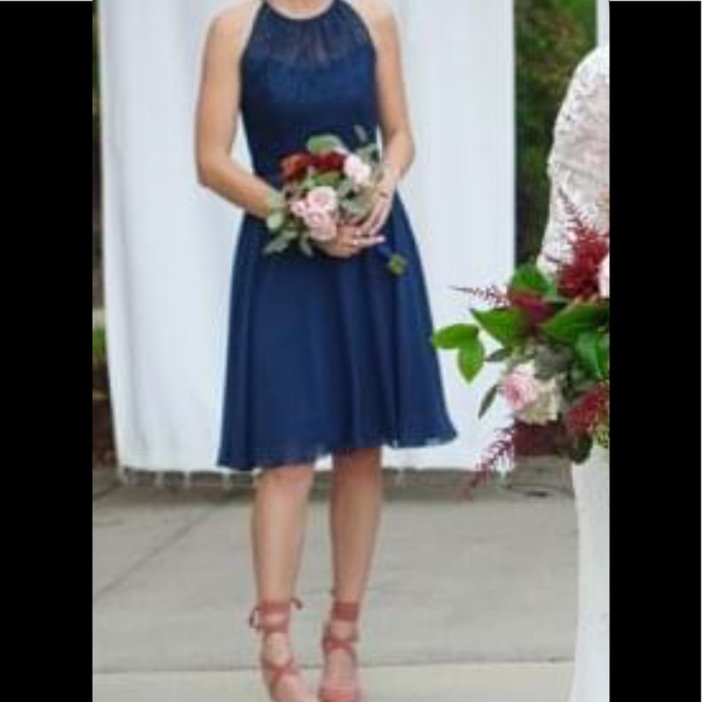Navy blue bridesmaid dress